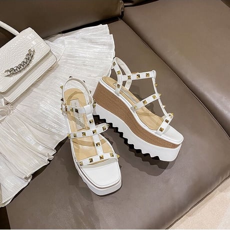 platform studs sandal