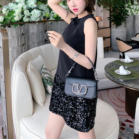 sequins sleeveless onepiece