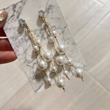 【即納】pearl earring