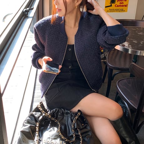 tweed blouson