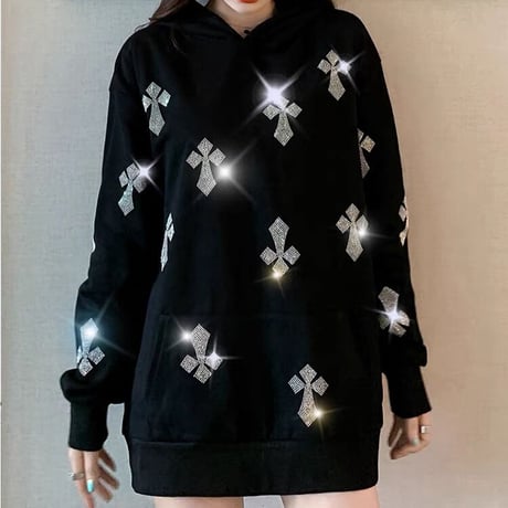 クロスビジュー パーカー