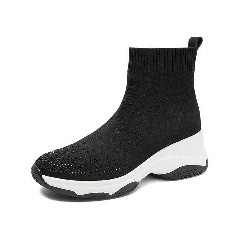 McQueen ブラックスニーカー　厚底　ソックス　ブーツ　黒 McQueen ブラックスニーカー 厚底 ソックス ブーツ 黒