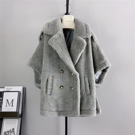 【ウール100%】poncho coat