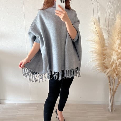 【即納あり】turtleneck poncho