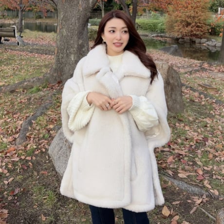 ウール poncho coat