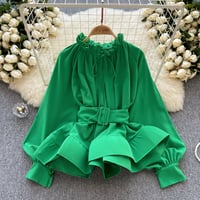 ベルト付き blouse