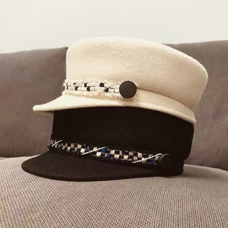 【即納あり】tweed line casquette