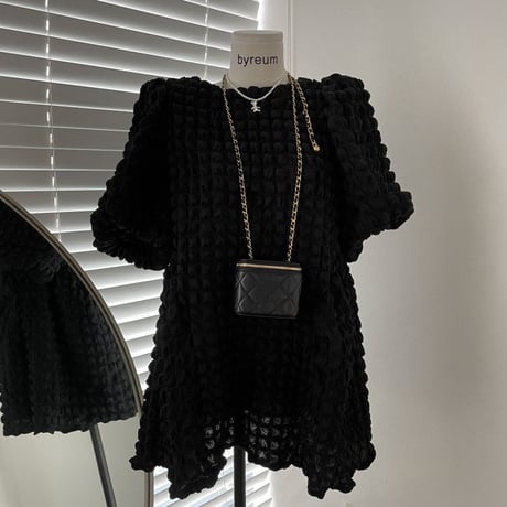 puff sleeve mini onepiece