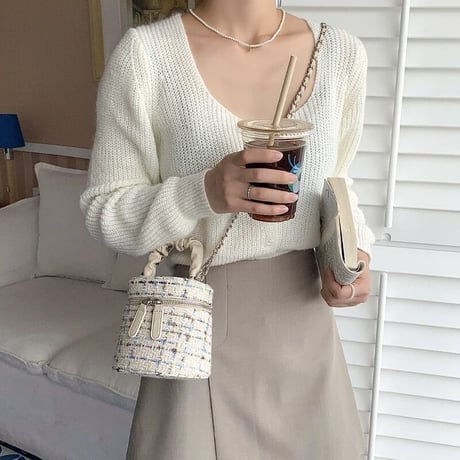 tweed mini bag