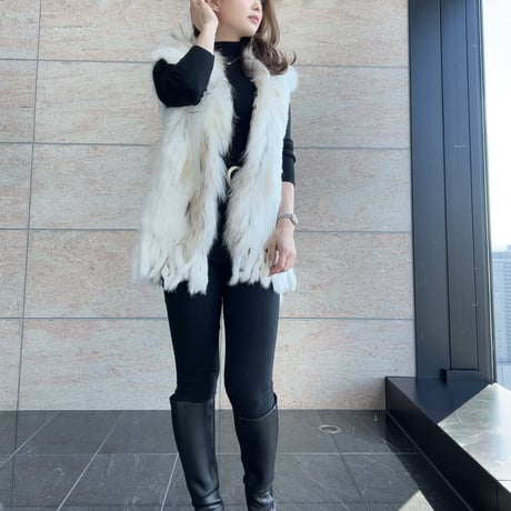 rabbit fur vest