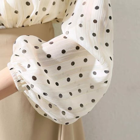 ribbon dot blouse
