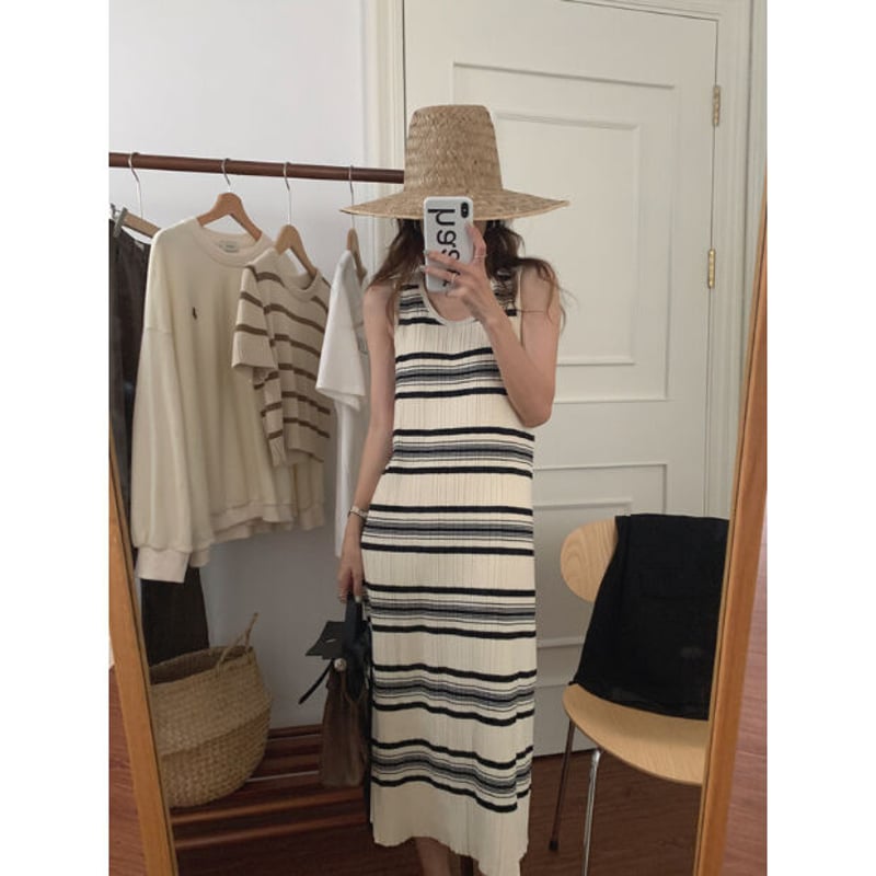 ノースリーブ ボーダー ワンピース | BrillantSelect Store ノースリーブ ボーダー ワンピース | BrillantSelect Store