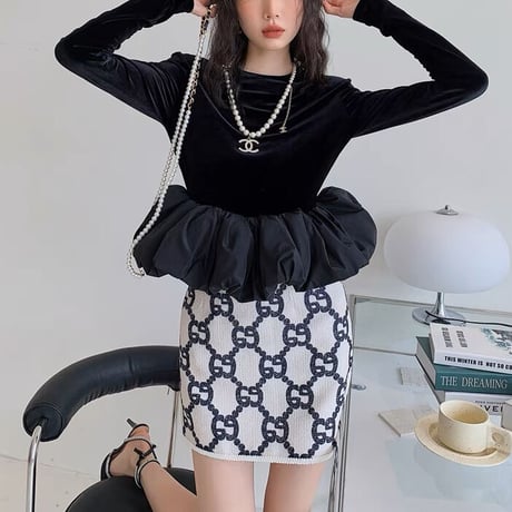 ベロア peplum tops