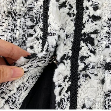 【即納あり】tweed long jacket