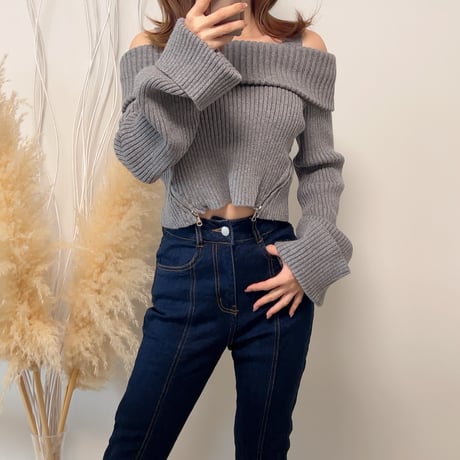 off shoulder knit
