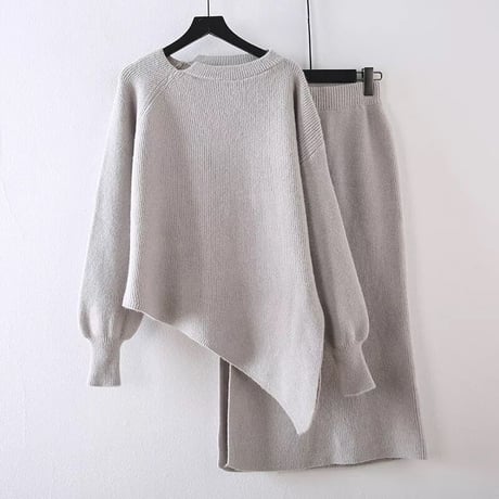 asymmetrical knit setup