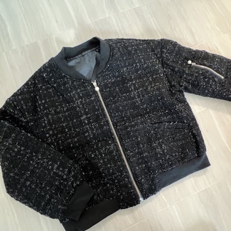 tweed blouson