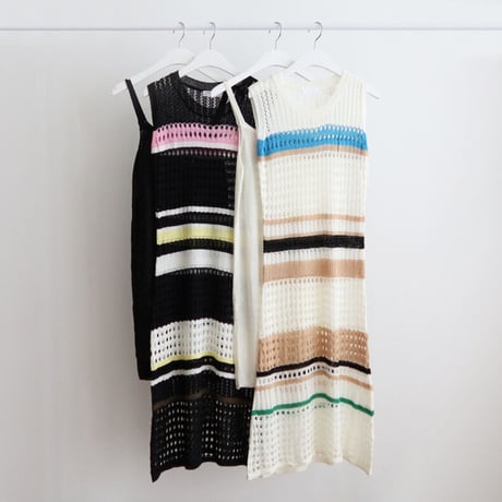 multicolor knit onepiece