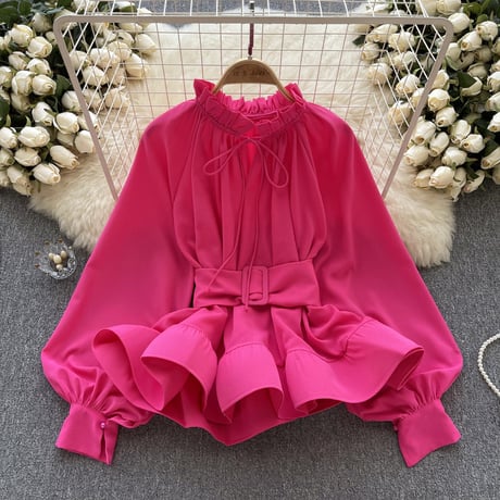 ベルト付き blouse