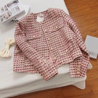 pink tweed jacket