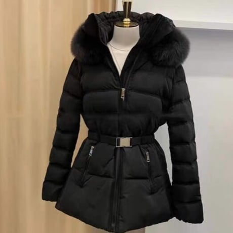 fox fur down jacket