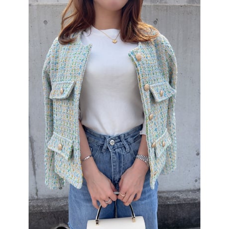 green tweed jacket