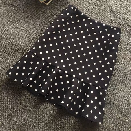 dot mermaid mini skirt