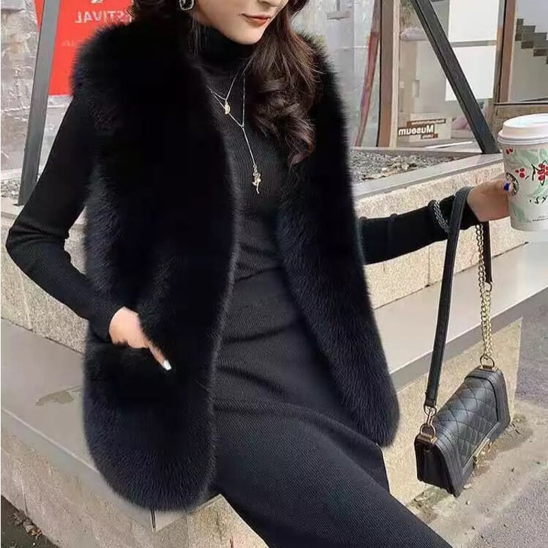 eco fur vest | BrillantSelect Store