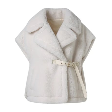 ベルト付き poncho coat