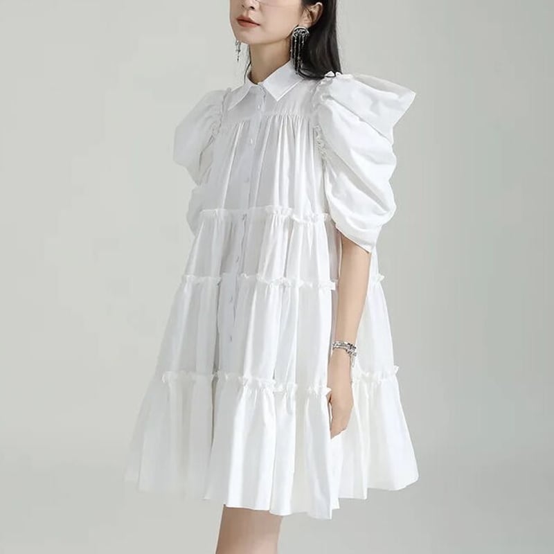 puff sleeve tiered onepiece | BrillantSelect Store