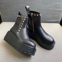 【本革】studs platform boots