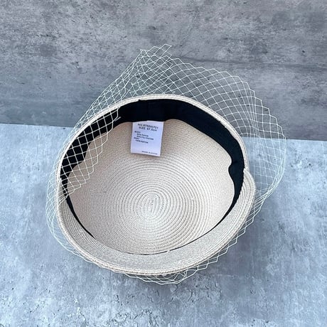 tulle straw cap