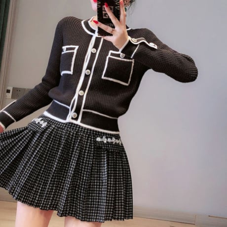 bicolor cardigan