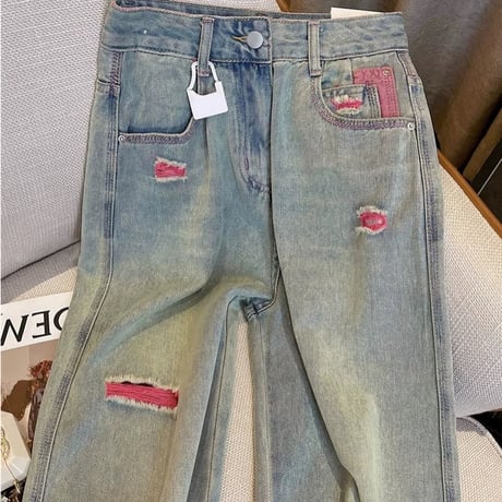point pink denim