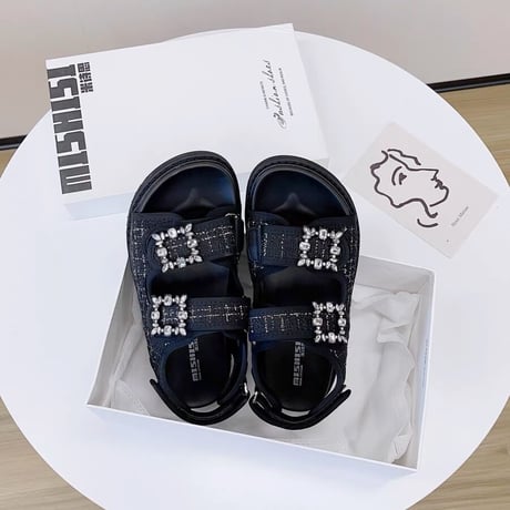 tweed bijou sandal
