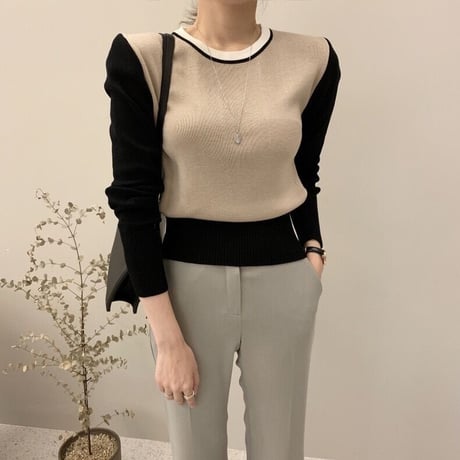 tricolore knit