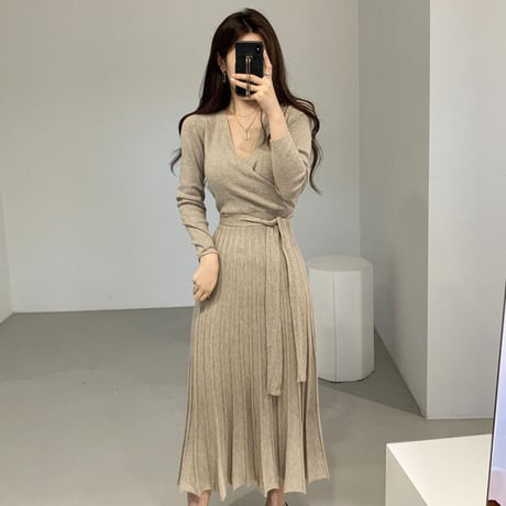 カシュクールワンピース