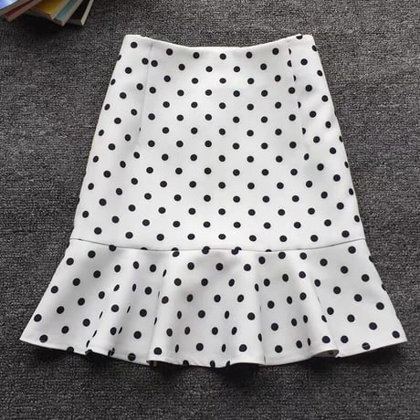 dot mermaid mini skirt