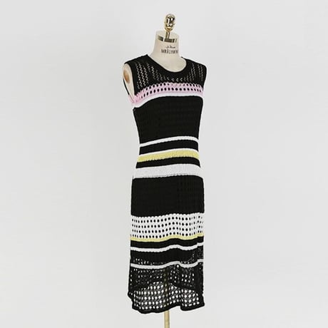 multicolor knit onepiece