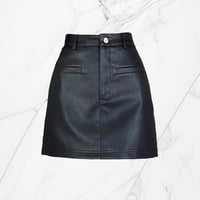 パンツ付き leather skirt