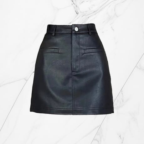 パンツ付き leather skirt