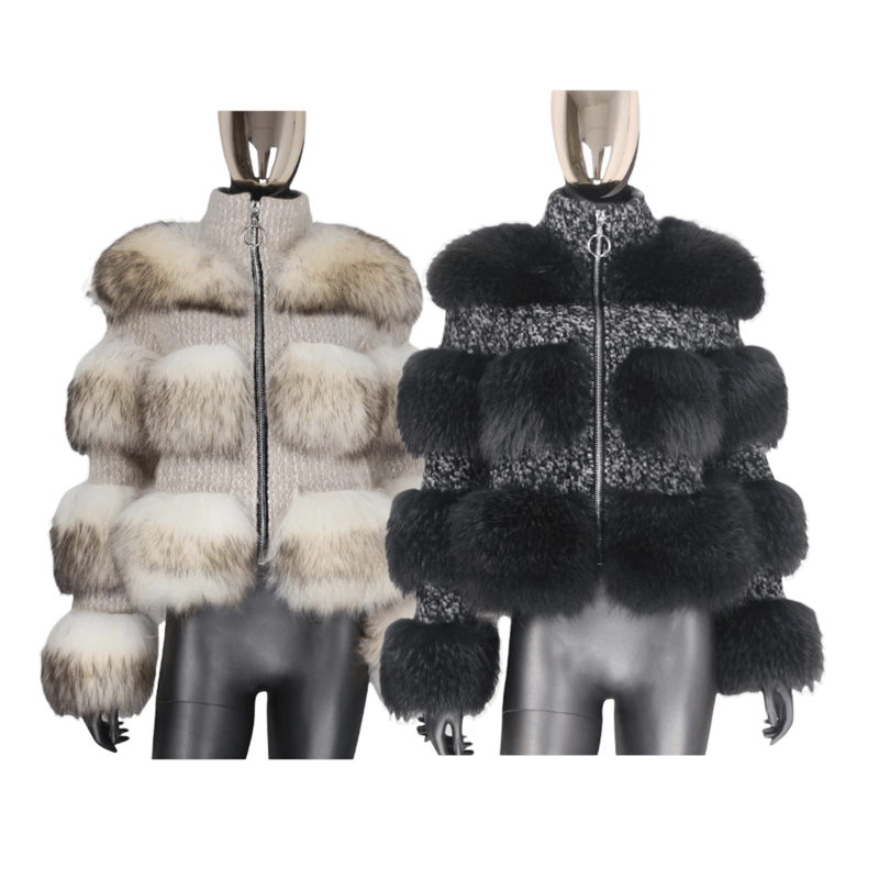 フォックスファー パッチワーク ブルゾン | BrillantSelect Store