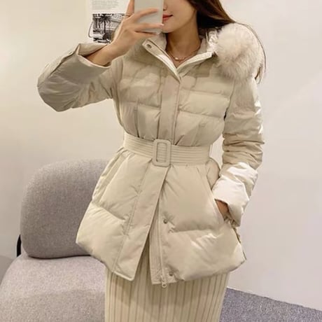 fox fur down jacket