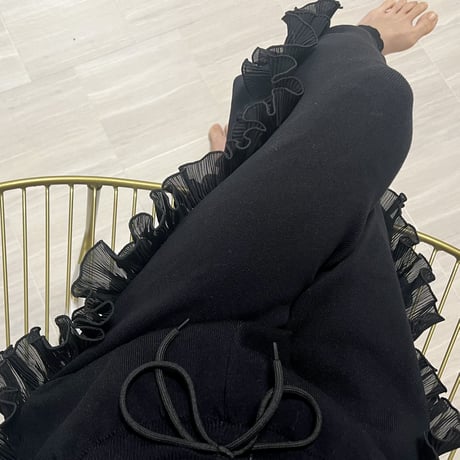 frill knit pants