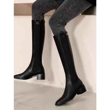 flower point long boots