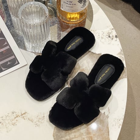 eco fur sandal