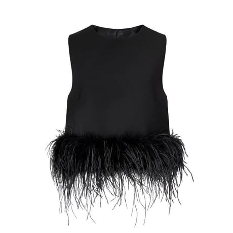 peplum feather tops