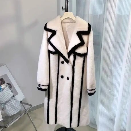 【ウール】bi-color long coat