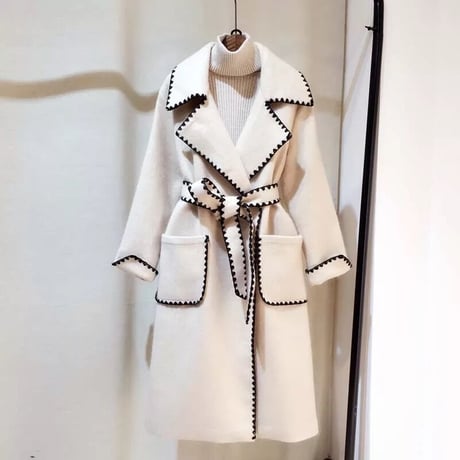 ステッチロングコート