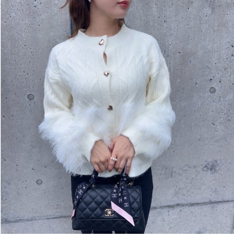 heart button cardigan